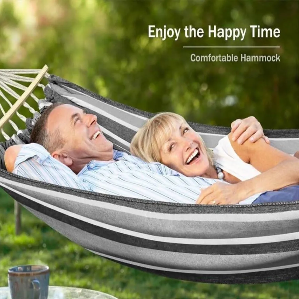 Hamock Outdoor Canvas Hammock Camping Anti-Rollover Swing Thickened Spot Single Double Duckbill Buckle Hammock Hanmock(G)