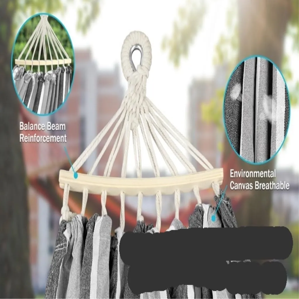 Hamock Outdoor Canvas Hammock Camping Anti-Rollover Swing Thickened Spot Single Double Duckbill Buckle Hammock Hanmock(G)