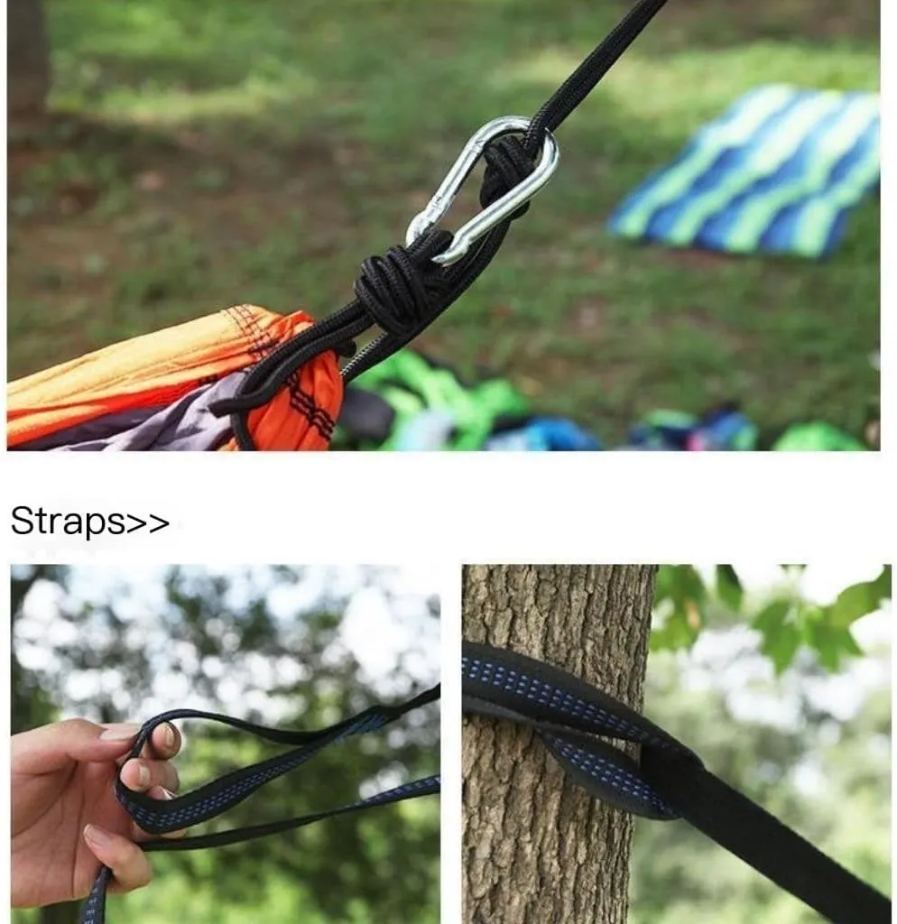 Hamock Outdoor Double Hammock Camping Single 210T Swing Hammock Nylon Outdoor Hammock Outdoor Parachute Cloth Hanmock(260 * 140cm)