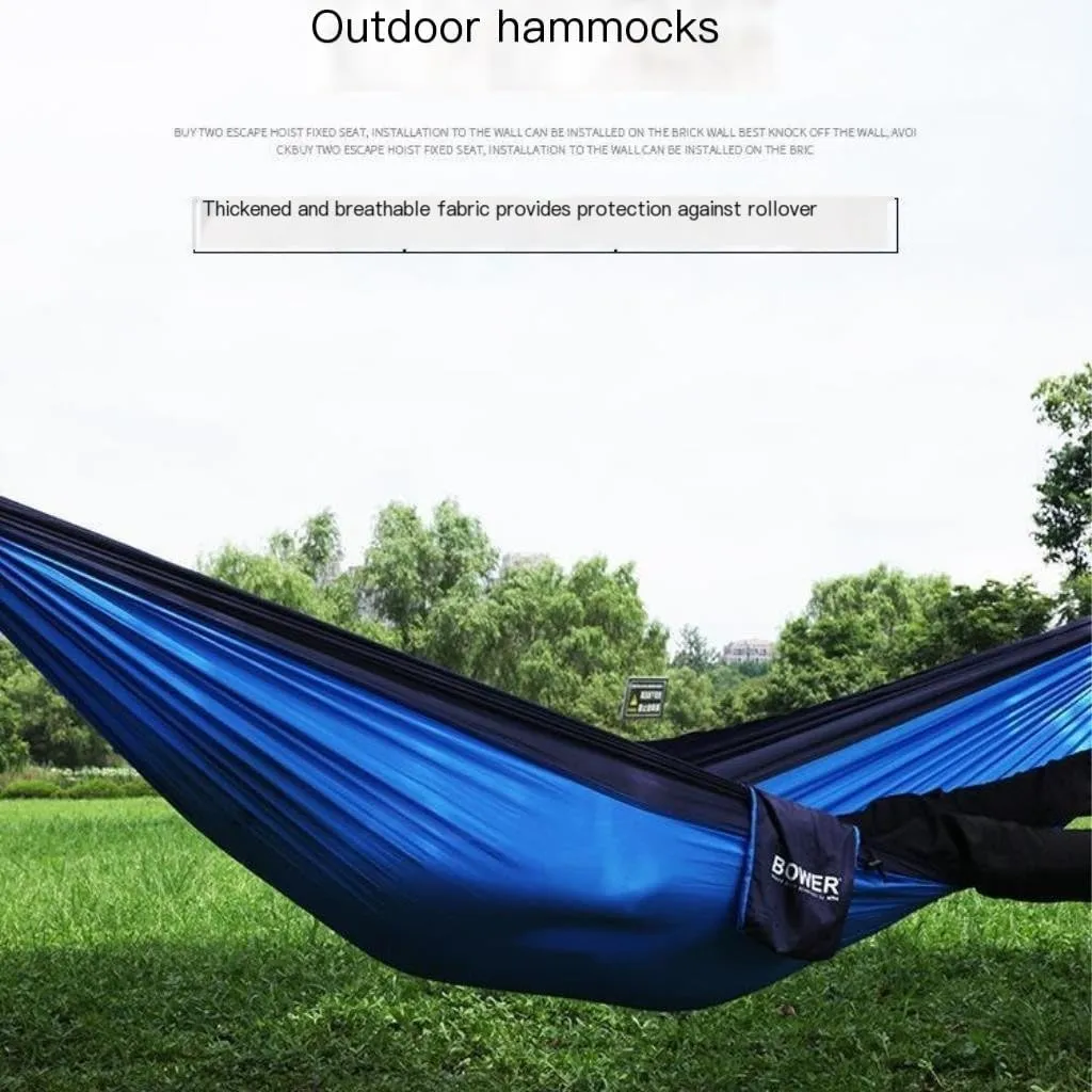Hamock Outdoor Double Hammock Camping Single 210T Swing Hammock Nylon Outdoor Hammock Outdoor Parachute Cloth Hanmock(260 * 140cm)