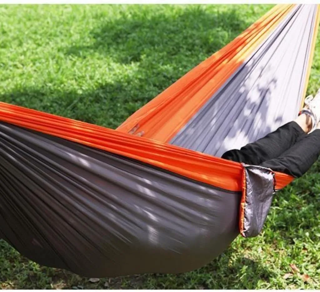 Hamock Outdoor Double Hammock Camping Single 210T Swing Hammock Nylon Outdoor Hammock Outdoor Parachute Cloth Hanmock(260 * 140cm)