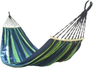 Hamock Outdoor Thickened Canvas Outdoor Bent Wooden Stick Hanging Sheet Double Hammock Swing Dormitory Camping Hanmock(Blue,A)