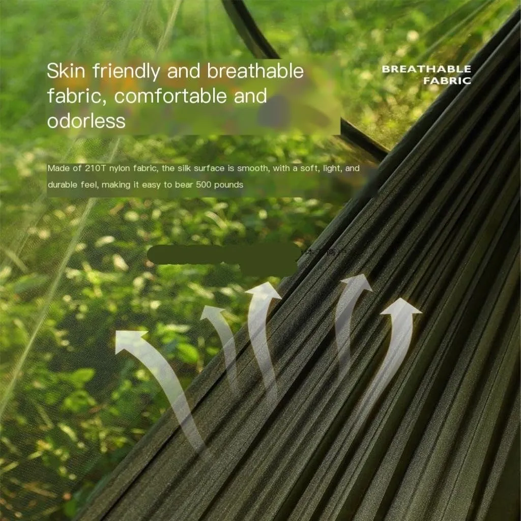 Hamock Quick-Open Mosquito Net Hammock Outdoor Anti-Rollover Single and Double Outdoor Camping Anti-Mosquito Hanmock(A,A)