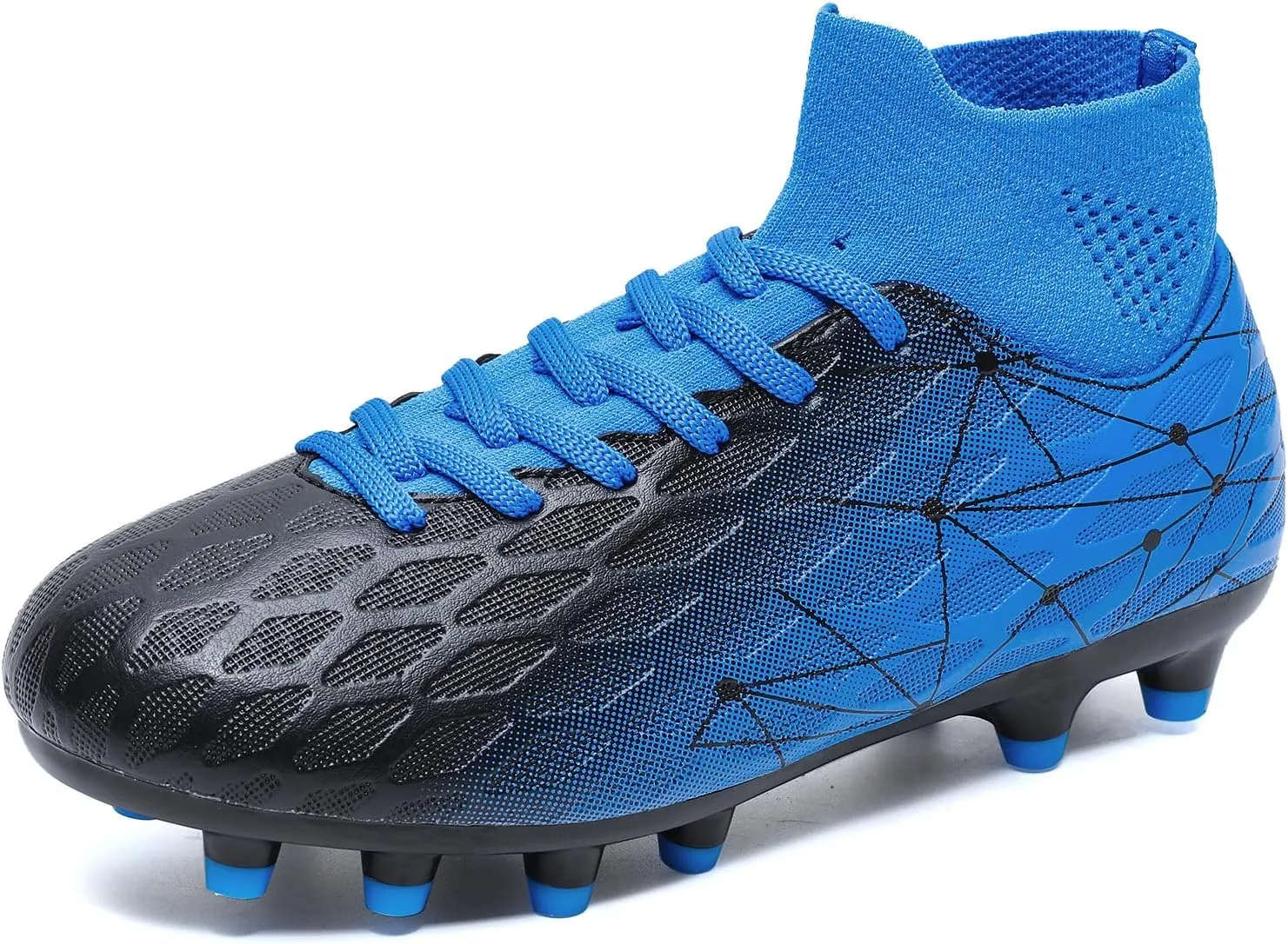 Hanani Boys Girls Soccer Cleats for Kids Football Shoes High Top Training Youth Football Cleats Outdoor/Indoor Athletic Turf Shoes