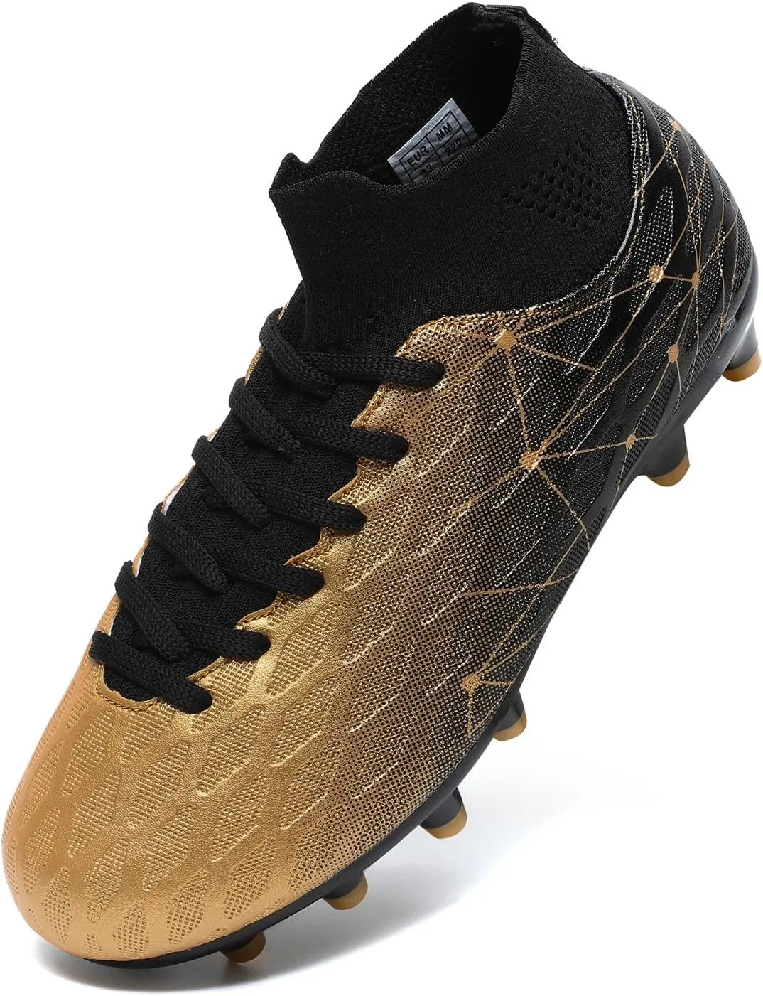 Hanani Boys Girls Soccer Cleats for Kids Football Shoes High Top Training Youth Football Cleats Outdoor/Indoor Athletic Turf Shoes