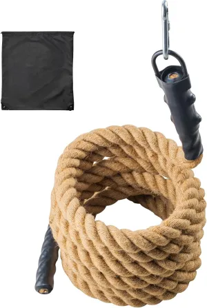 Happybuy Gym Climbing Rope, 1.5" Diameter 20 ft Length Gym Fitness Training Rope, Gym Exercise Workout Rope for Adults, Climbing Rope for Fitness and Strength Training, Climbing Exercise, Home Workout
