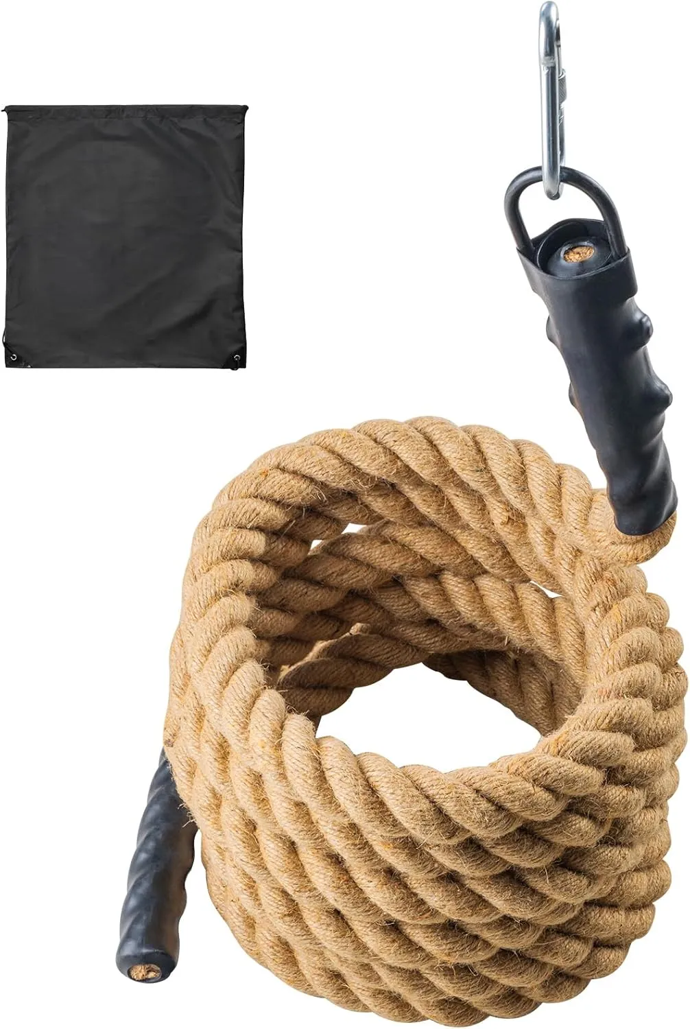 Happybuy Gym Climbing Rope, 1.5" Diameter 20 ft Length Gym Fitness Training Rope, Gym Exercise Workout Rope for Adults, Climbing Rope for Fitness and Strength Training, Climbing Exercise, Home Workout