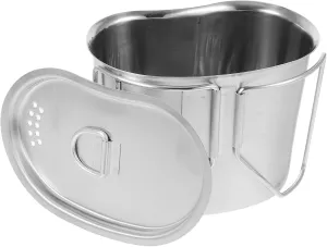 Happyyami Camping Cookware Set Outdoor Portable Pot Stainless Steel Cup for Hiking Picnic