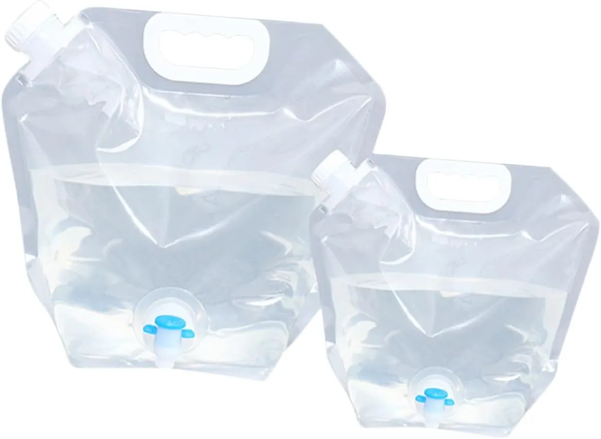 Happyyami Collapsible Water Bags for Camping 2 Pack Large Capacity Pe/pa/pet Water Tank Handle