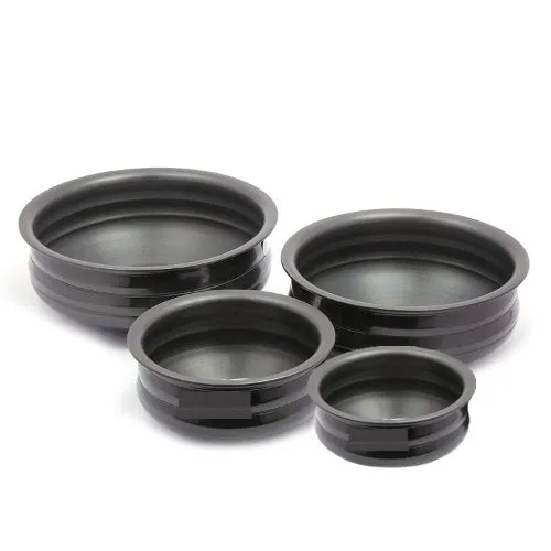 Hard Ironised Nested Black Handi  - 1 Set (4 Pcs)