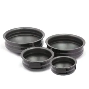 Hard Ironised Nested Black Handi  - 1 Set (4 Pcs)