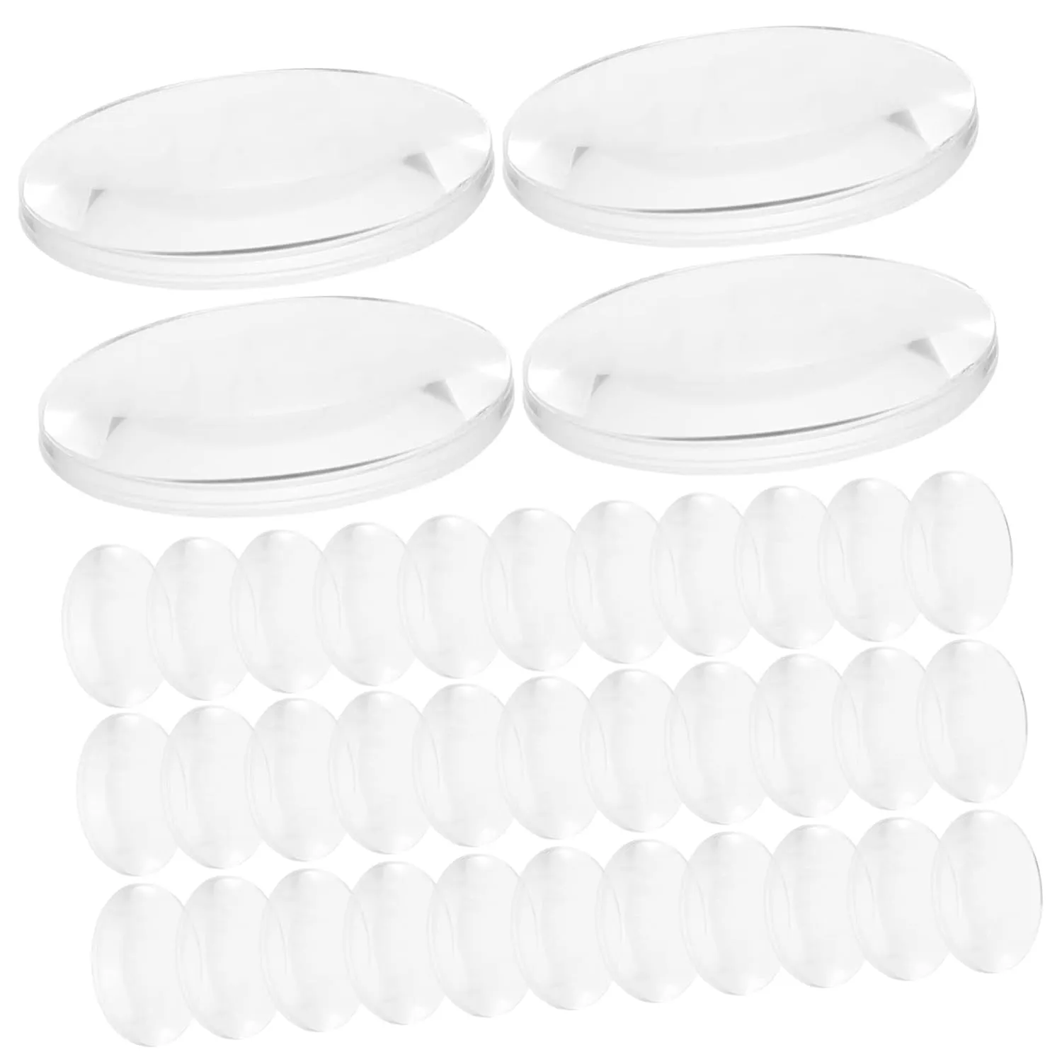 HEALLILY 120 Pcs Biconvex Lens Telescope Science Teaching Tool Double Convex Glass Lens Double Glass Lens Optical Lens for Teaching Experiment Tools Clear Optical Lens Acrylic
