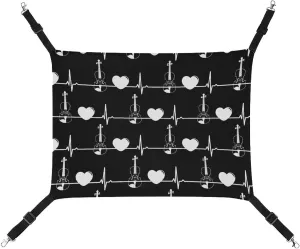 Heart Hanging Cat Bed Soft Breathable Pet Hammock for Cage Pet Sleeper for Kitten Ferret Puppy Rabbit