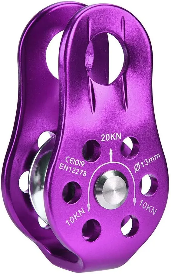 Heavy Duty Aluminium Alloy Single Rope Pulley Block for Climbing Safety Equipment