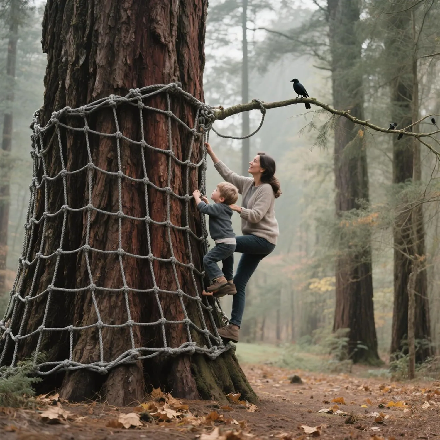 Heavy Duty Climbing Cargo Net for Outdoor Kids- Polyamide Playground Safety Net for Treehouse,Swing Set & Rope Ladder-Sturdy & Secure Climbing Frame Net,200x300cm