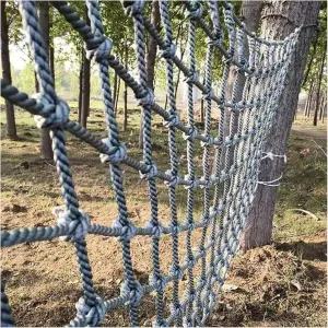 Heavy Duty Climbing Cargo Net Playground Safety Netting Outdoor Tree House Swing Set Cargo Rope Ladder Truck Cargo Net Cover Fence Netting,1x1.5m(3.3x4.9ft)