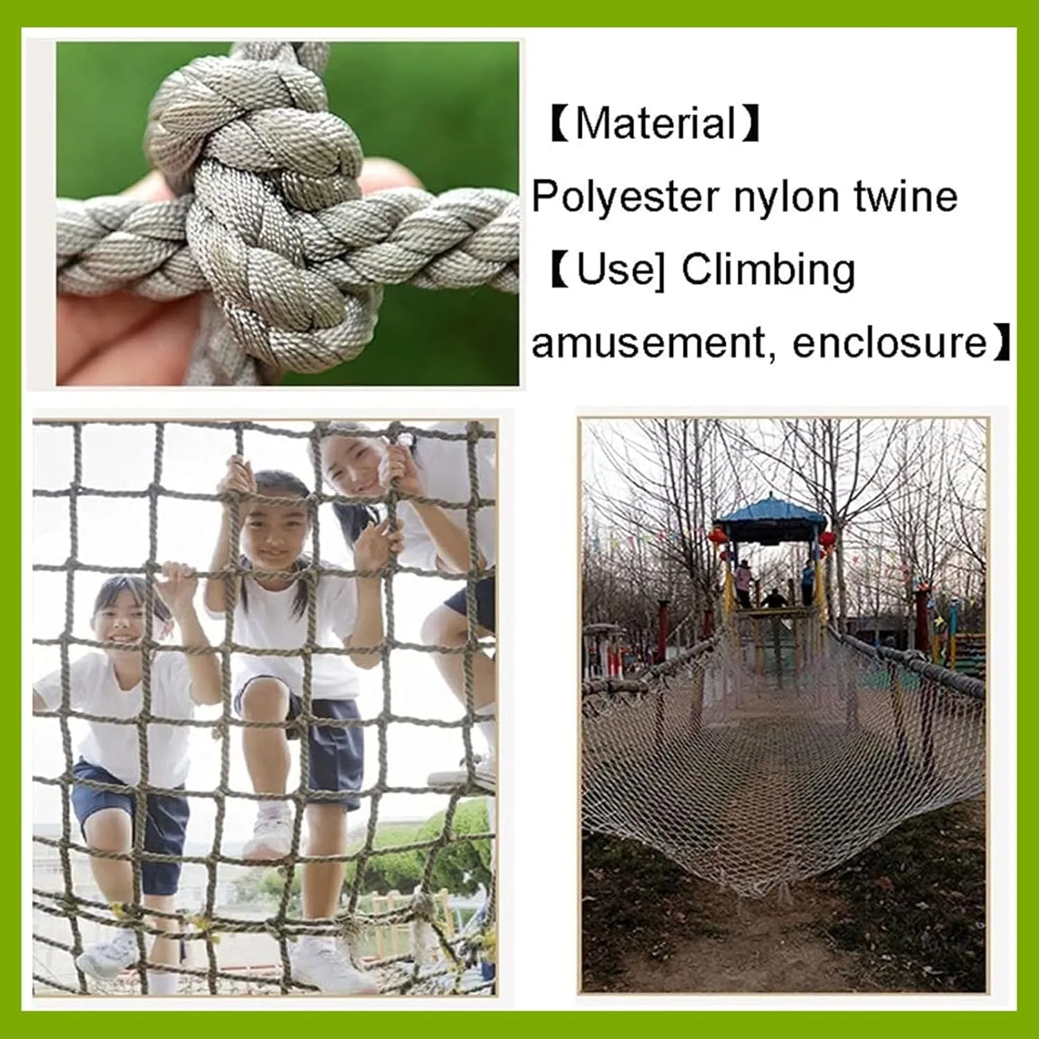 Heavy Duty Climbing Frame Net,Safety Outdoor Climbing Net for Kids and Adult,Polyester Climbing Cargo Net,Treehouse Rope Ladder, Hand-Woven Net,100x400cm