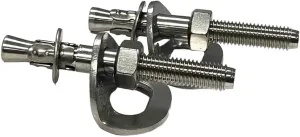 Heavy-Duty Climbing Holds Anchor Set - 2PCS, 12MM Bolt/30KN Stainless Steel, Anti-Flip Design for Secure Climbing, Indoor & Outdoor Use, 3000KG Capacity, Versatile for Training & Mountaineering