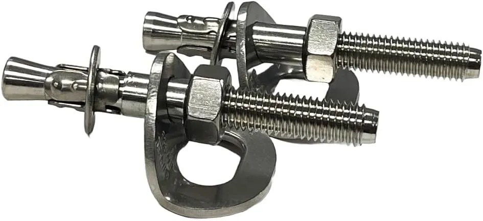 Heavy-Duty Climbing Holds Anchor Set - 2PCS, 12MM Bolt/30KN Stainless Steel, Anti-Flip Design for Secure Climbing, Indoor & Outdoor Use, 3000KG Capacity, Versatile for Training & Mountaineering