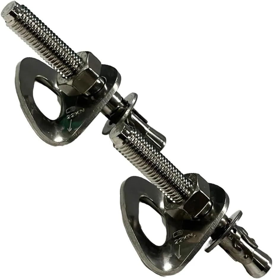 Heavy-Duty Climbing Holds Anchor Set - 2PCS, 12MM Bolt/30KN Stainless Steel, Anti-Flip Design for Secure Climbing, Indoor & Outdoor Use, 3000KG Capacity, Versatile for Training & Mountaineering