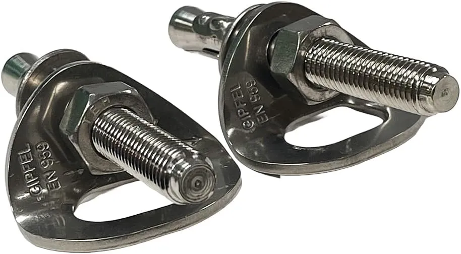 Heavy-Duty Climbing Holds Anchor Set - 2PCS, 12MM Bolt/30KN Stainless Steel, Anti-Flip Design for Secure Climbing, Indoor & Outdoor Use, 3000KG Capacity, Versatile for Training & Mountaineering