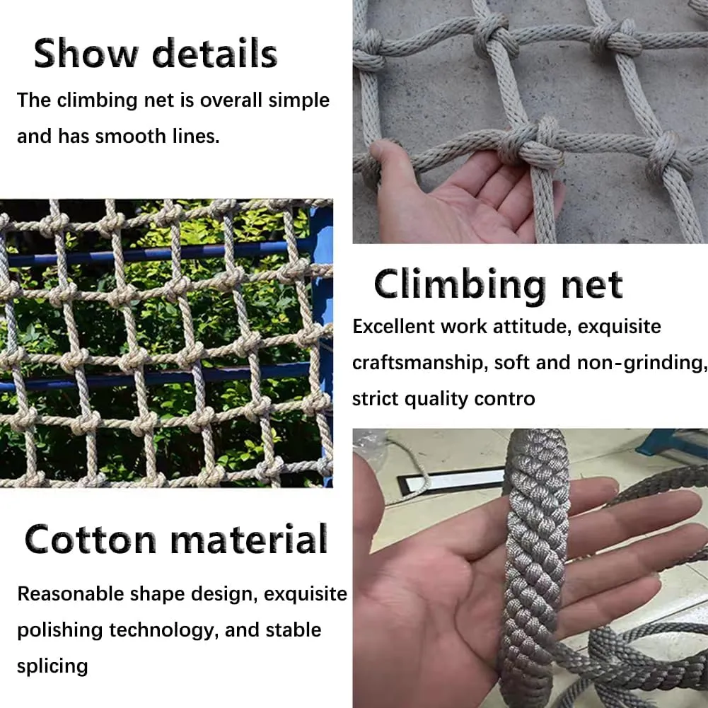 Heavy Duty Climbing Net Cargo Net, Safety Net Truck Trailer Heavy Duty Rope Ladder, Obstacle Training for Adults and Children Outdoor Adventure