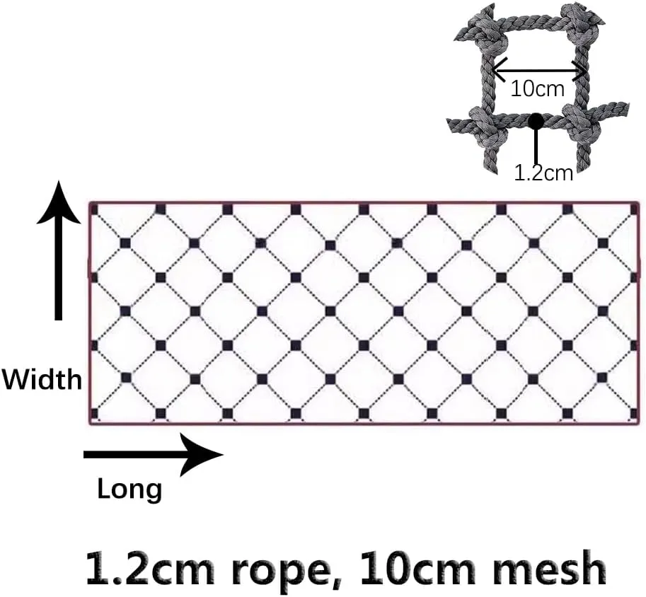 Heavy Duty Climbing Net Cargo Net, Safety Net Truck Trailer Heavy Duty Rope Ladder, Obstacle Training for Adults and Children Outdoor Adventure