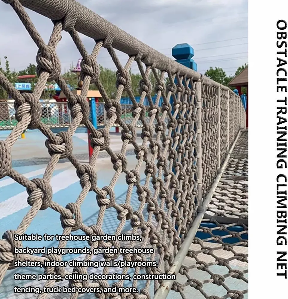 Heavy Duty Climbing Net Cargo Net, Safety Net Truck Trailer Heavy Duty Rope Ladder, Obstacle Training for Adults and Children Outdoor Adventure