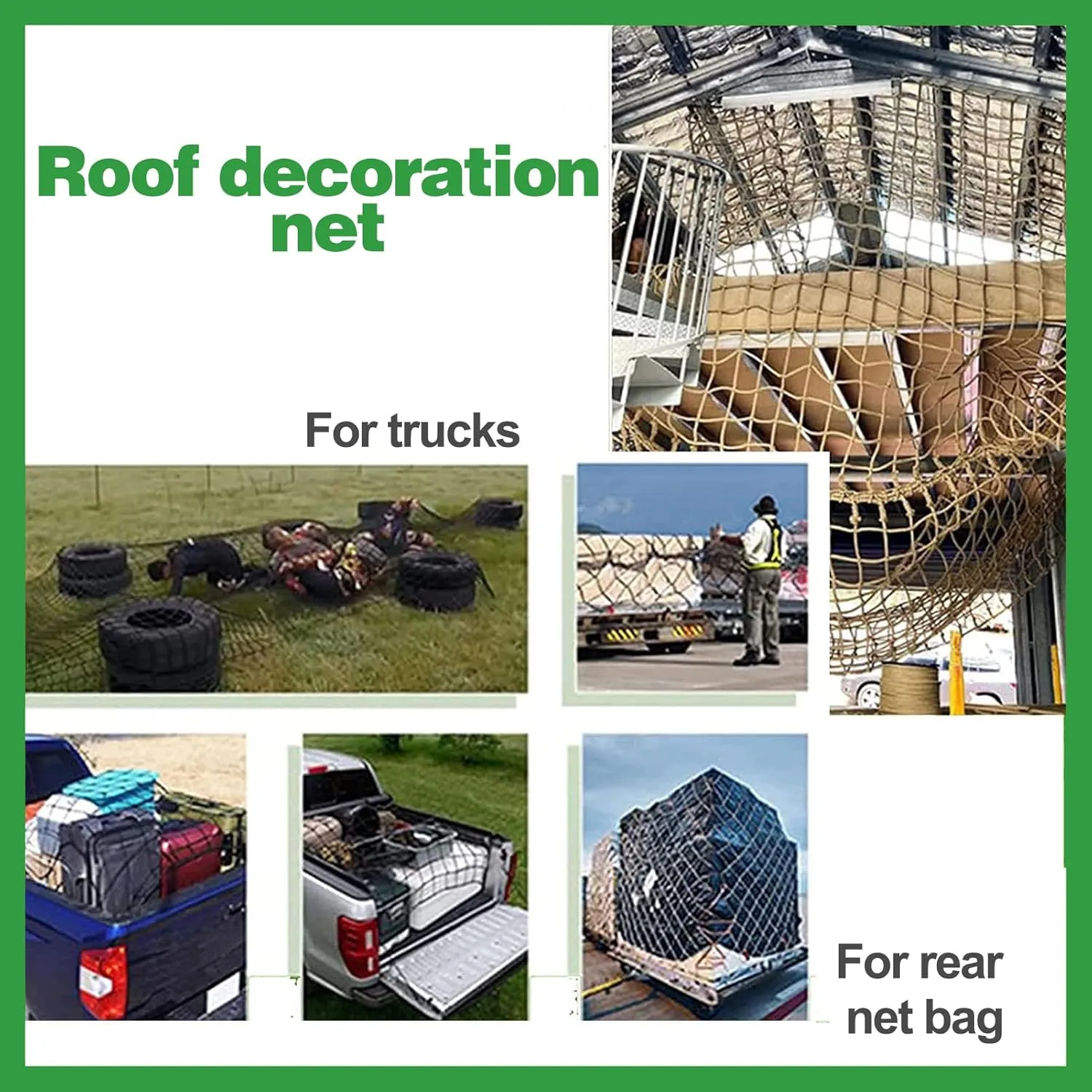 Heavy Duty Climbing Net Cargo Net Safety Nets Cargo Rope Ladder Truck Trailer Net Playground Fence Protective Mesh Stair Balcony Railing Protection Net,1Mx1M(3.3FTx3.3FT)