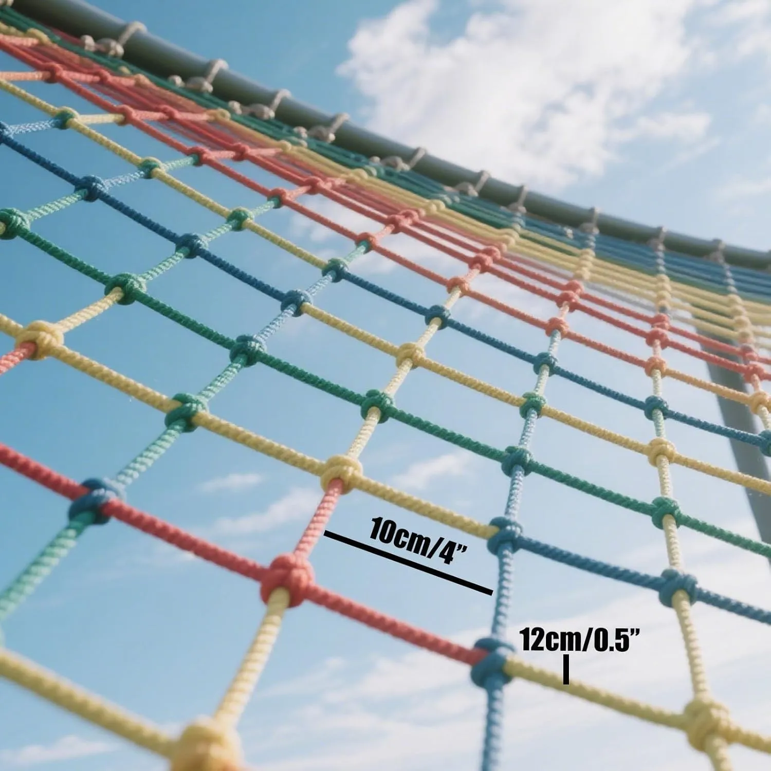 Heavy-Duty Climbing Net for Kids – Outdoor Playground Cargo Net,Safety Rope Ladder for Treehouse Jungle Gym & Adventure,200x400cm