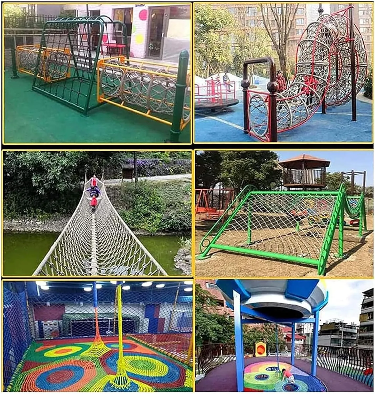 Heavy-Duty Climbing Net for Kids, Versatile on Balcony, Railing Polyester Fiber, Indoor & Outdoor Decor Climbing Cargo Rope Net,1 * 6m