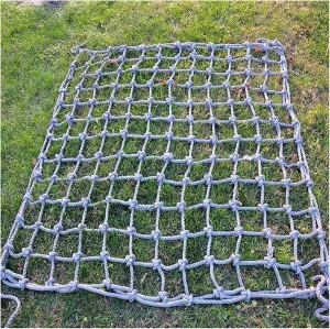 Heavy Duty Climbing Net Rope Safety Net 6MM Durable Playground Net Treehouse Netting Cargo Rope Ladder Truck Trailer Fence Netting,3.3FTx9.8FT
