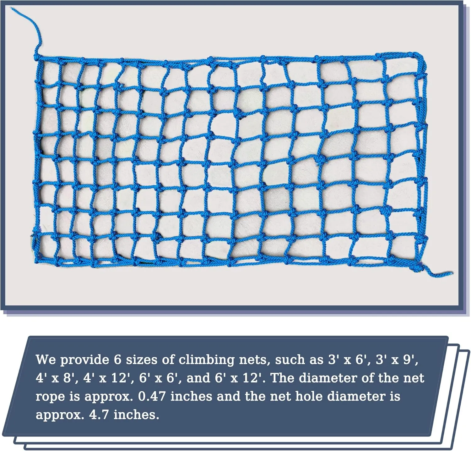 Heavy-Duty Climbing Net with 6 Sizes - Perfect for Kids, Versatile on Balcony, Railing Polyester Fiber, Exquisite Craftsmanship (3ft x 9ft)