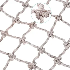 Heavy Duty Climbing Rope Ladder & Swing Set, 12mm Dia Safety Net for Outdoor Playgrounds, 3.3FT x 9.8FT Cargo Webbing Net, Durable Protective Climbing Net
