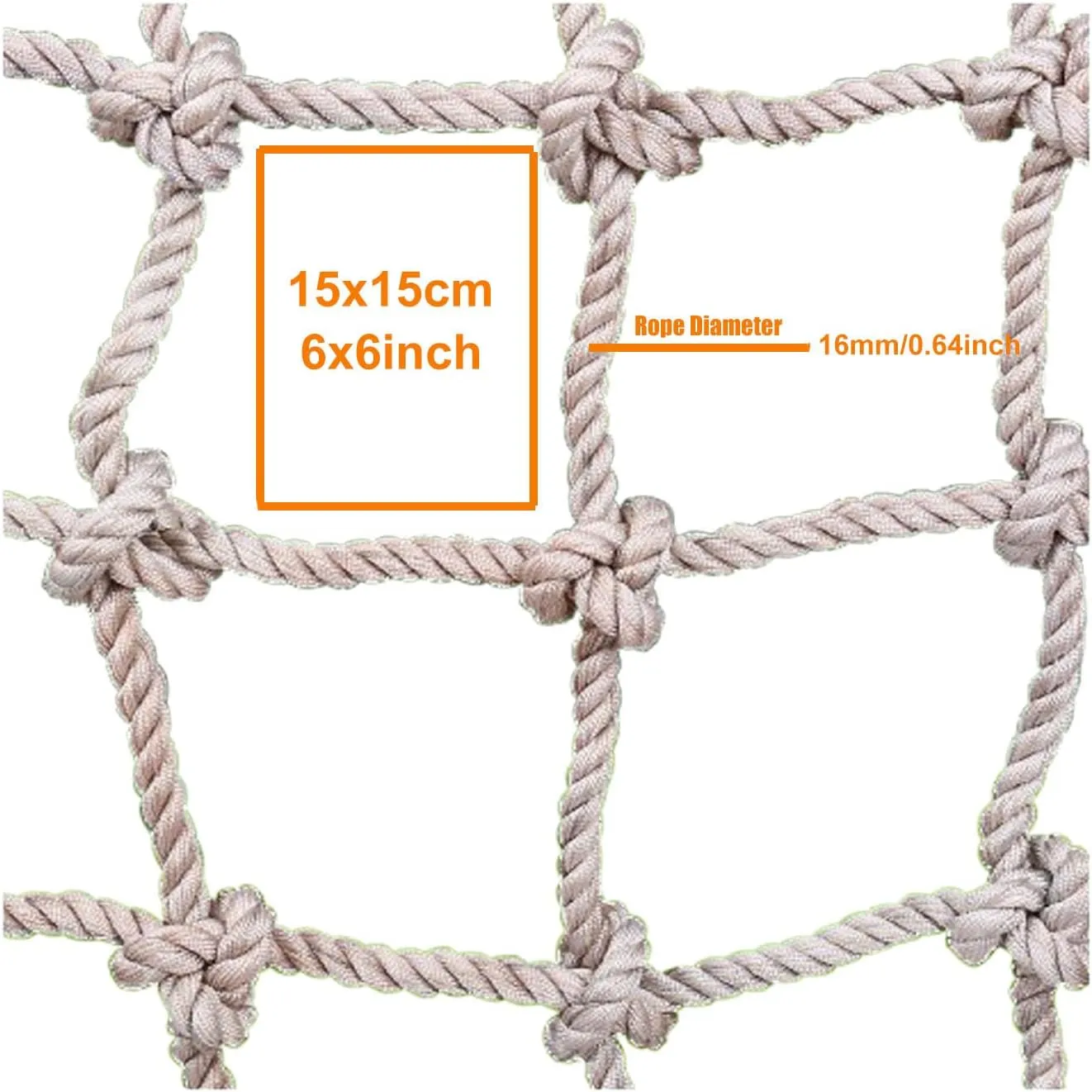 Heavy Duty Climbing Safety Net | 20Cm Anti-Fall Mesh Rope Ladder | Playground & Fitness Training Equipment Protection Net | Polyamide Fiber,100x300cm/3.3X9.8ft