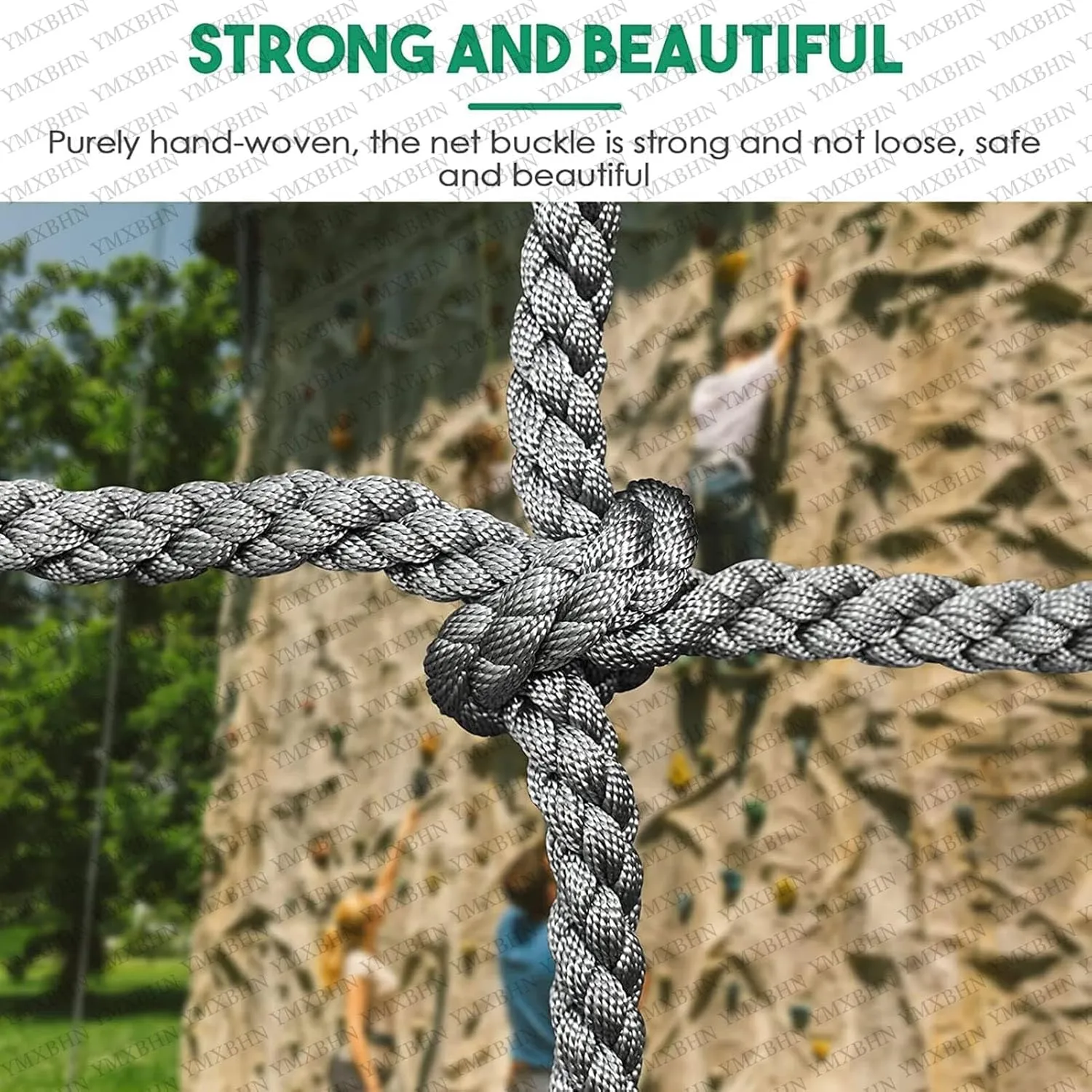 Heavy Duty Climbing Safety Net | 20Cm Anti-Fall Mesh Rope Ladder | Playground & Fitness Training Equipment Protection Net | Polyamide Fiber,100x300cm/3.3X9.8ft