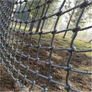Heavy Duty Net Rope Climbing Net Safety Net Rope, Fence Stairs Balcony Railings Garden Playground Protection Playground Play Safety Net Outdoor Climbing Cargo Net(Size:2Mx2M(6.6FTx6.6FT))
