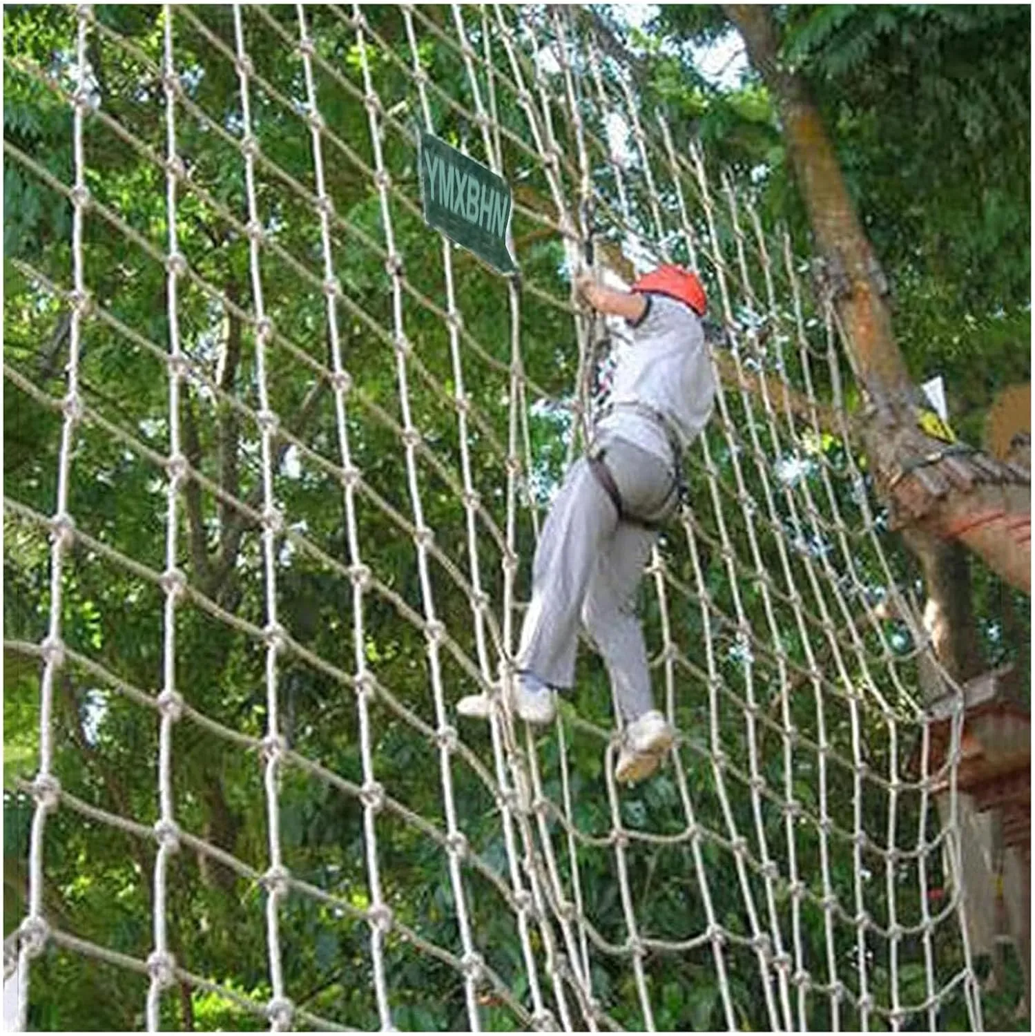 Heavy Duty Net Rope Climbing Net Safety Net Rope, Fence Stairs Balcony Railings Garden Playground Protection Playground Play Safety Net Outdoor Climbing Cargo Net(Size:9.8FTx13.1FT)