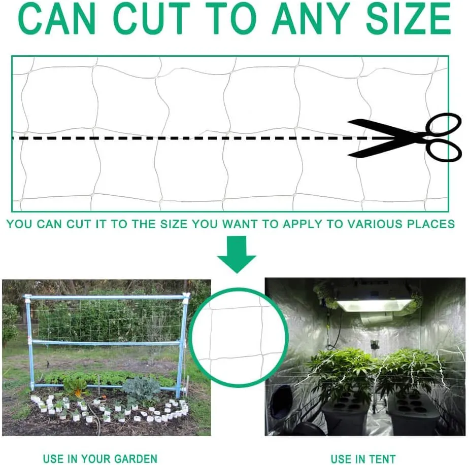 Heavy Duty Trellis Netting Roll - 47''x328' Plastic Plant Trellis Net for Climbing Plants