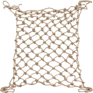 Hemp Rope Net Heavy Duty Natural Jute Rope Net Climbing Safety Rope Netting Balcony Stairs Fence Garden Playground Protection Net Indoor & Outdoor Decor Rope Net (4ftx16ft)