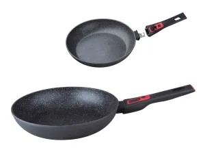 Herzberg HG-7024FP; Frying pan in marble coating with a removable handle 24 cm