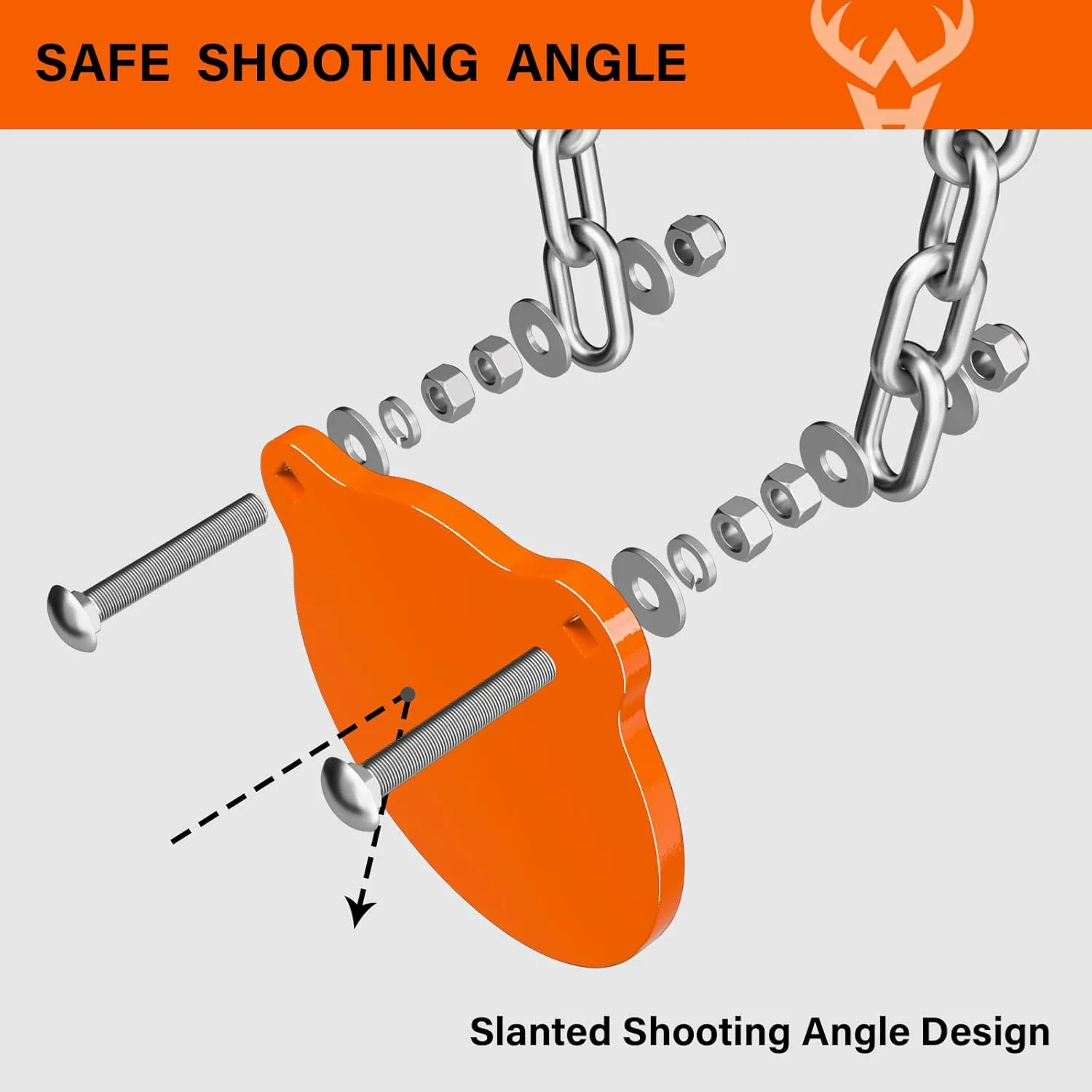 Highwild AR500 Steel Targets System 3/8 Inch Thick Steel Shooting Targets with Stand, All Parts Replaceable Separately for Outdoor Range and Shooting Practice (5)