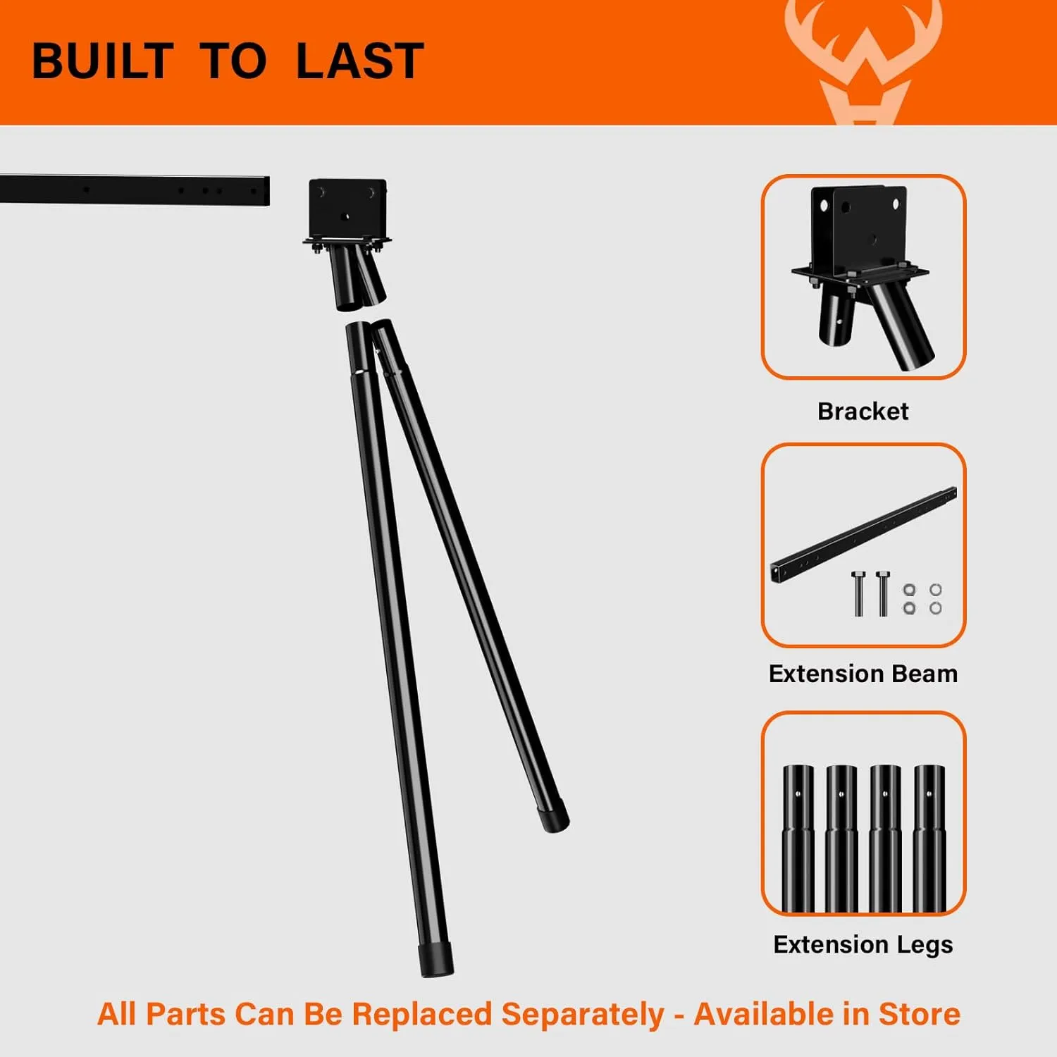 Highwild AR500 Steel Targets System 3/8 Inch Thick Steel Shooting Targets with Stand, All Parts Replaceable Separately for Outdoor Range and Shooting Practice (5)