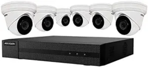 HIKVISION EKI-K82T46 4K Value Express Security NVR Kit Consisting of (1) ERI-K108-P8 8 Channels POE NVR   (6) ECI-T24F2 4MP IR Outdoor Dome Cameras