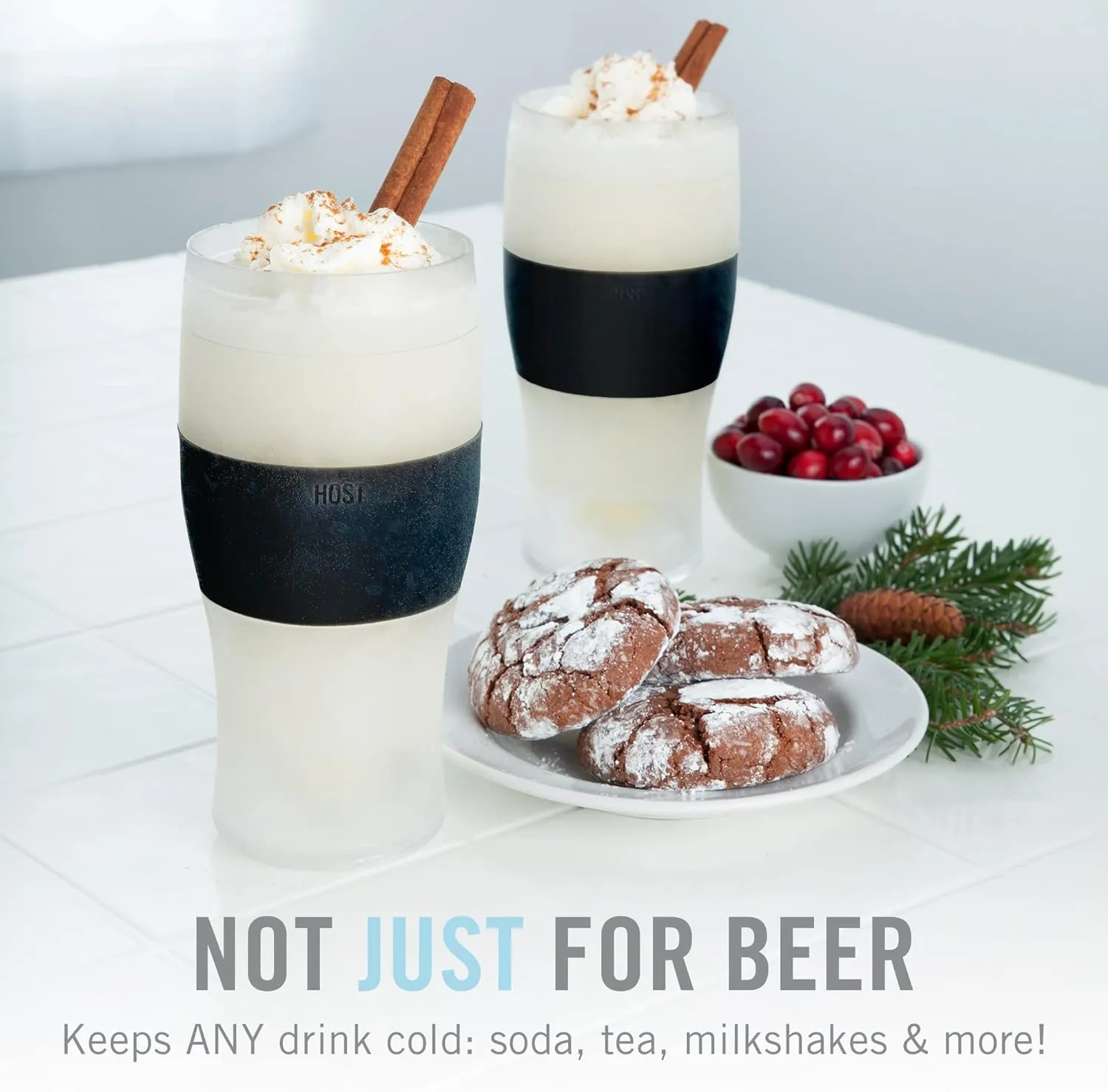 Host Freeze Best Dad Ever Insulated Glass Tumbler for Cold Drinks, Freezable Gifts for Dad, Double Wall Insulated Beer Glass for Chilled Lager, IPA, Ale & Iced Coffee, 16 oz, Set of 1