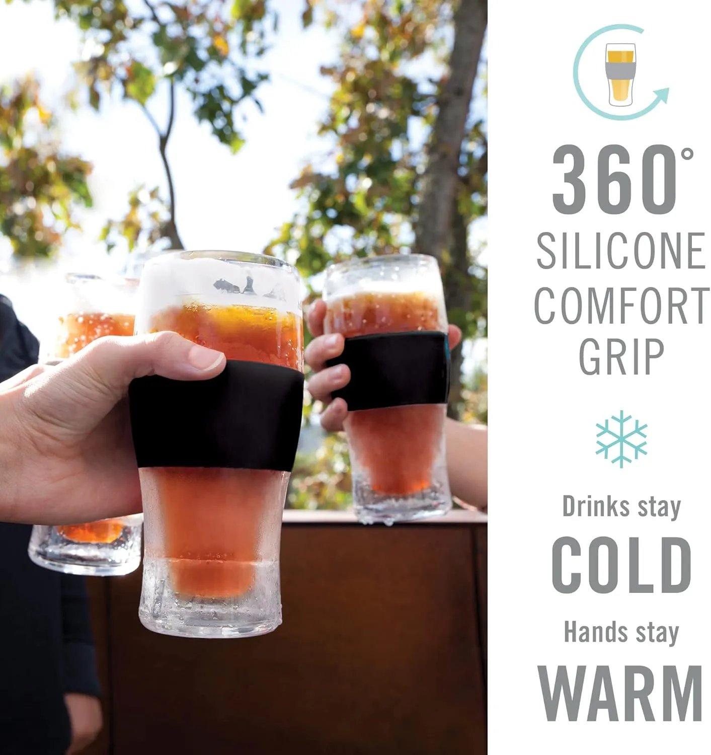 Host Freeze Best Dad Ever Insulated Glass Tumbler for Cold Drinks, Freezable Gifts for Dad, Double Wall Insulated Beer Glass for Chilled Lager, IPA, Ale & Iced Coffee, 16 oz, Set of 1