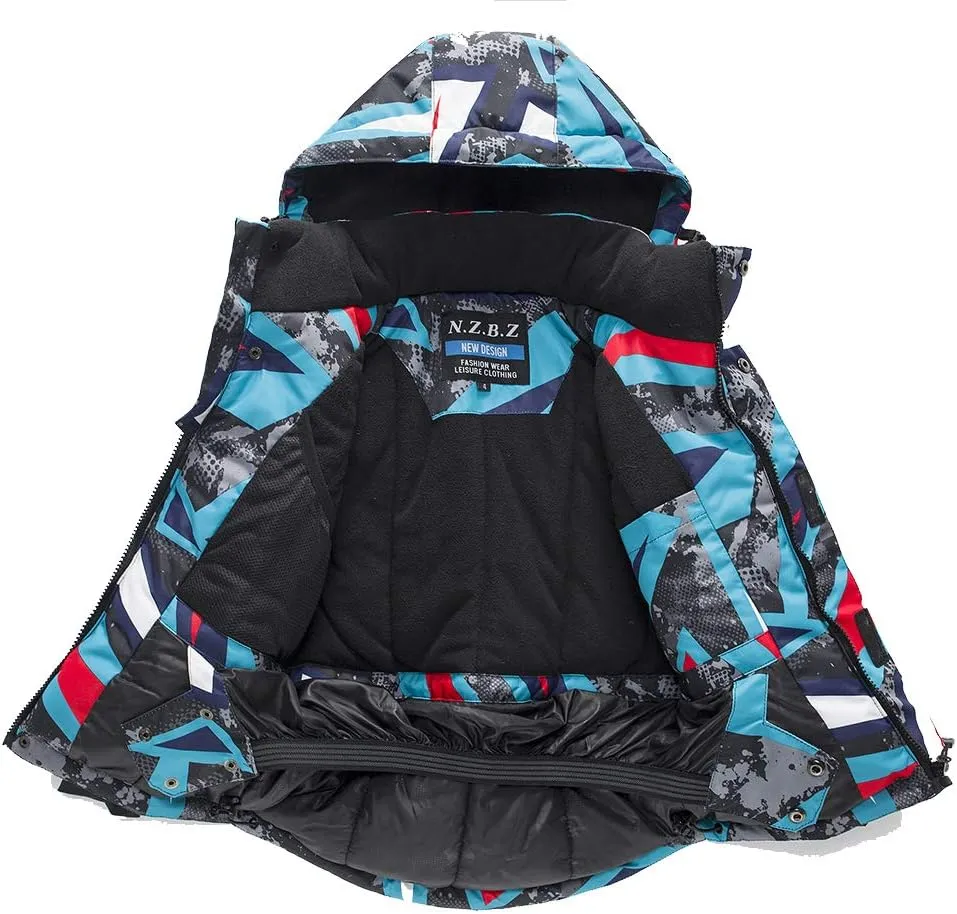 HOTIAN Boys Ski Jacket Snow Jacket Pants Suits Windproof Waterproof Winter Coats
