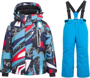 HOTIAN Boys Ski Jacket Snow Jacket Pants Suits Windproof Waterproof Winter Coats