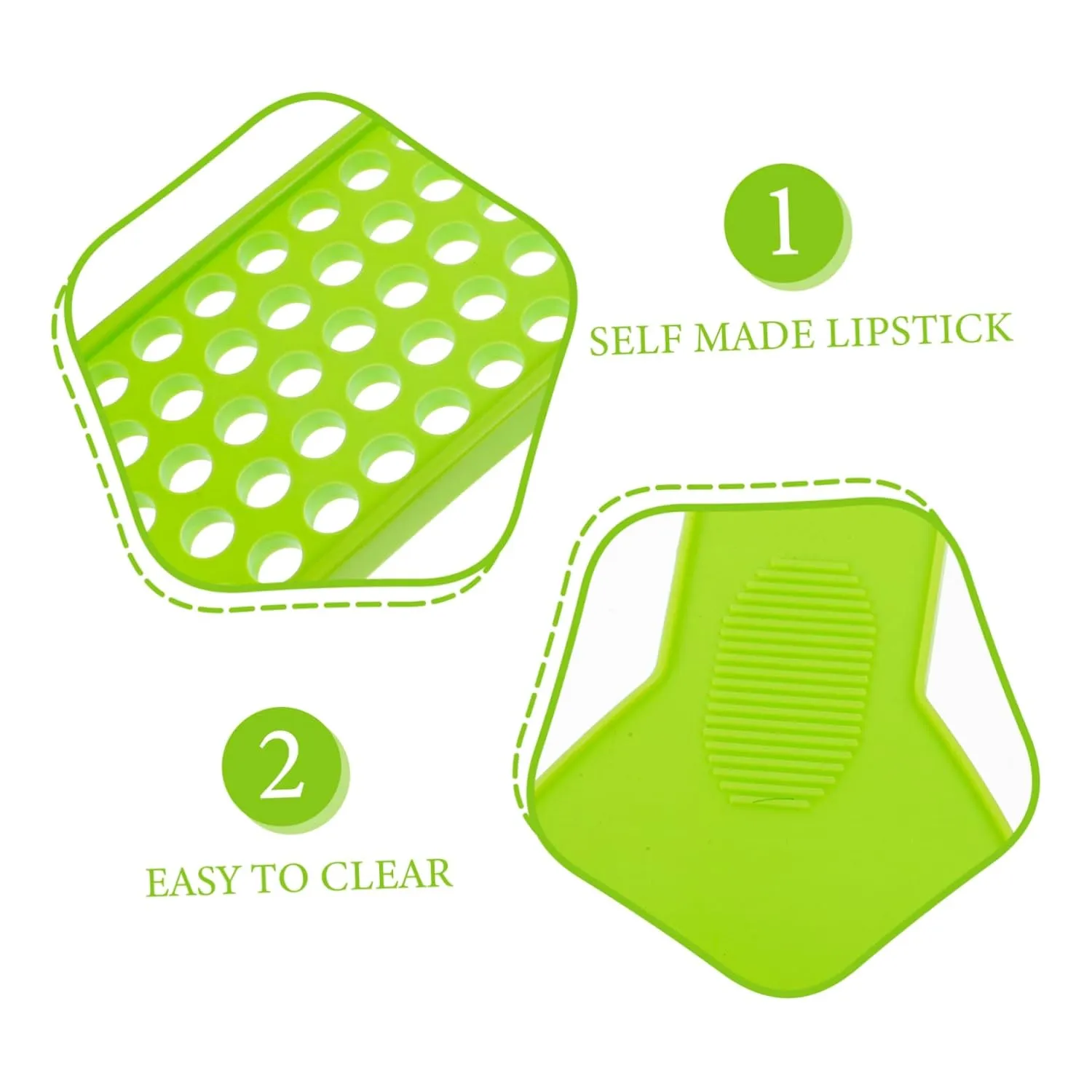 Housoutil 2pcs Lip Gloss Filling Tray Kit with Spatula Crafting Tool for Lipstick Ointments Creams and More Compact for Easy Use and Fun Projects