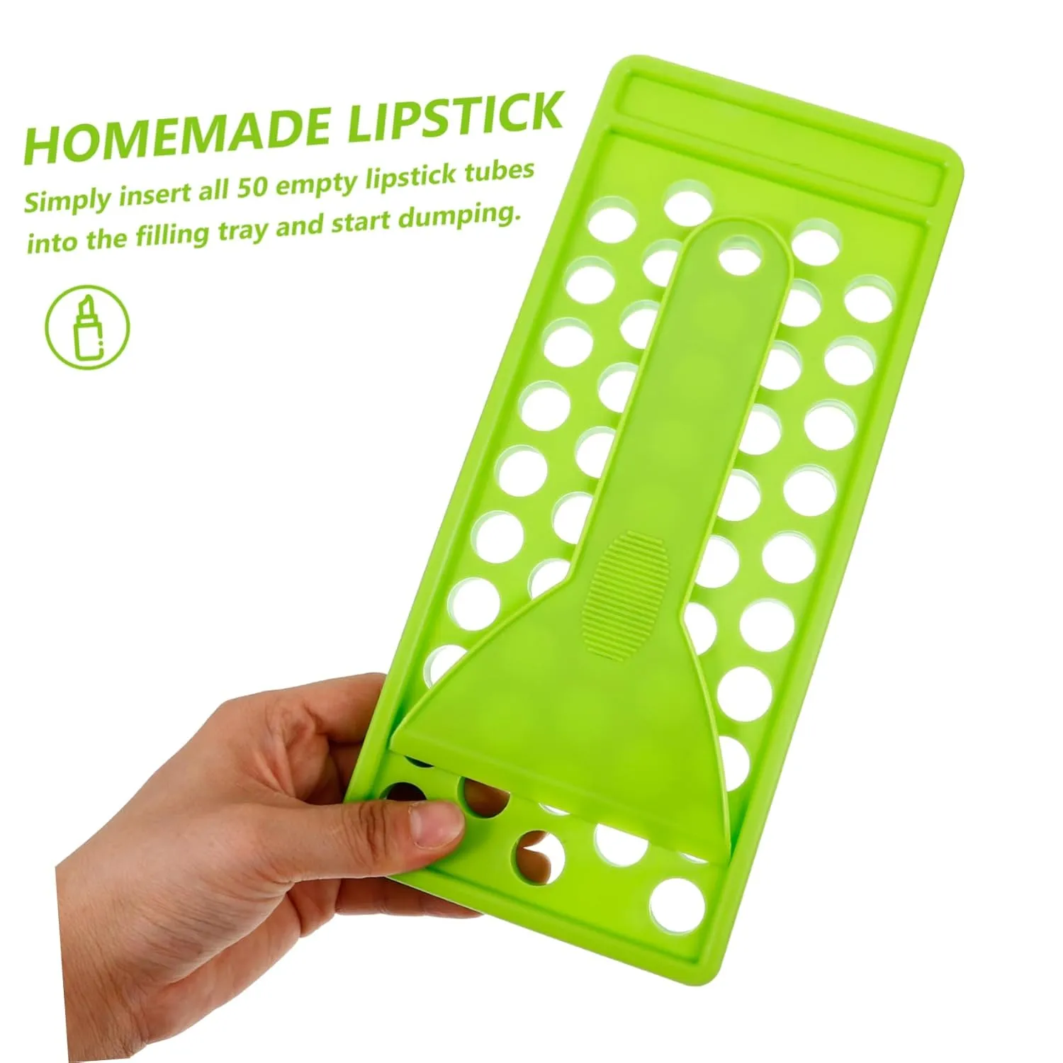 Housoutil 2pcs Lip Gloss Filling Tray Kit with Spatula Crafting Tool for Lipstick Ointments Creams and More Compact for Easy Use and Fun Projects